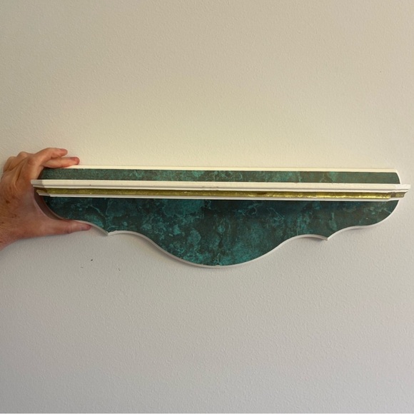 Vintage Home Interiors 90s Wall Decor Set – Shelf & Sconce Mirror - Picture 4 of 16